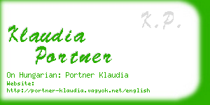 klaudia portner business card